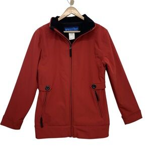 Iceburg Softshell Jacket Woman Large Red‎ Outerwear Pockets Fleece Lined Travel